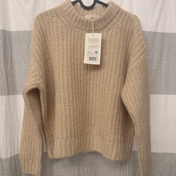 Sezane Cream Ribbed Sweater - Picture 4 of 6